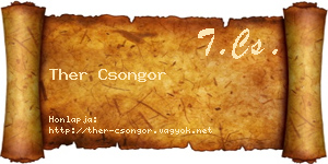Ther Csongor névjegykártya